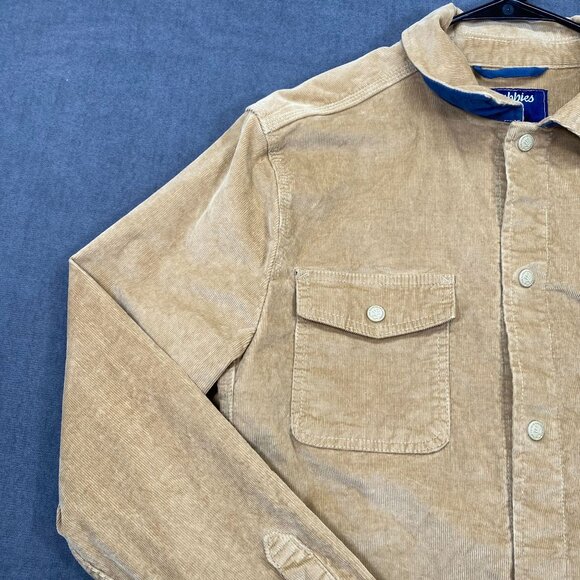 Chubbies Mens Corduroy Button-Up Jacket Beige Size Large - Picture 10 of 14